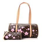 LV X TM Monogram Cherry Blossom Papillon Sakura Brown