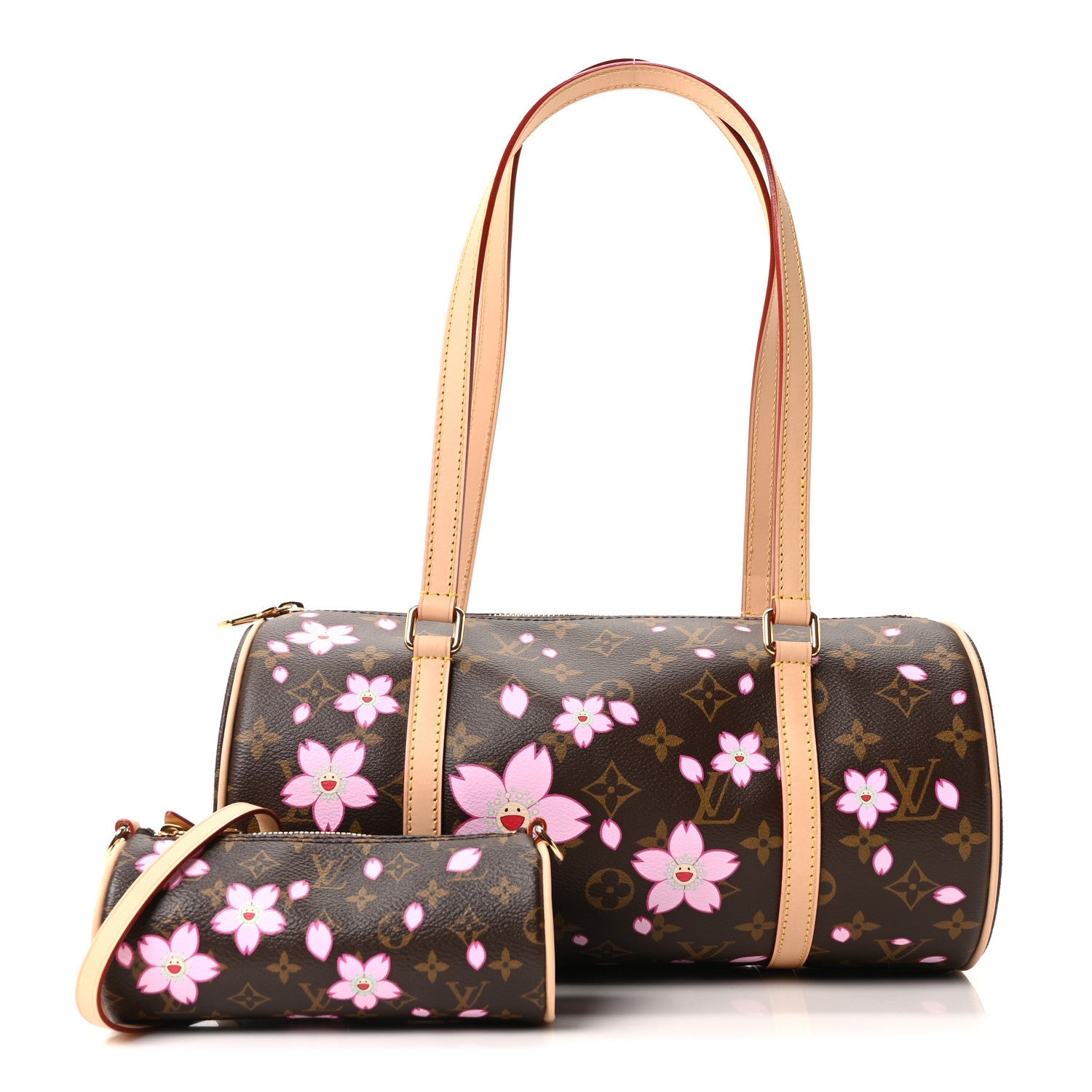 LV X TM Monogram Cherry Blossom Papillon Sakura Brown
