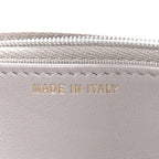 Caviar Quilted Studded CC Wallet On Chain WOC Grey