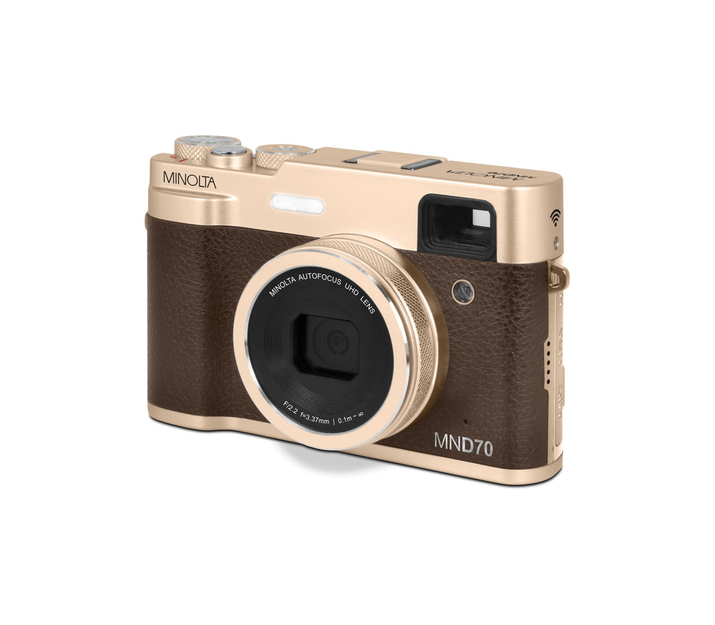 MINOLTA MND70 Retro 48 MP AF / 5K Ultra HD Dual Lens Camera w/WiFi
