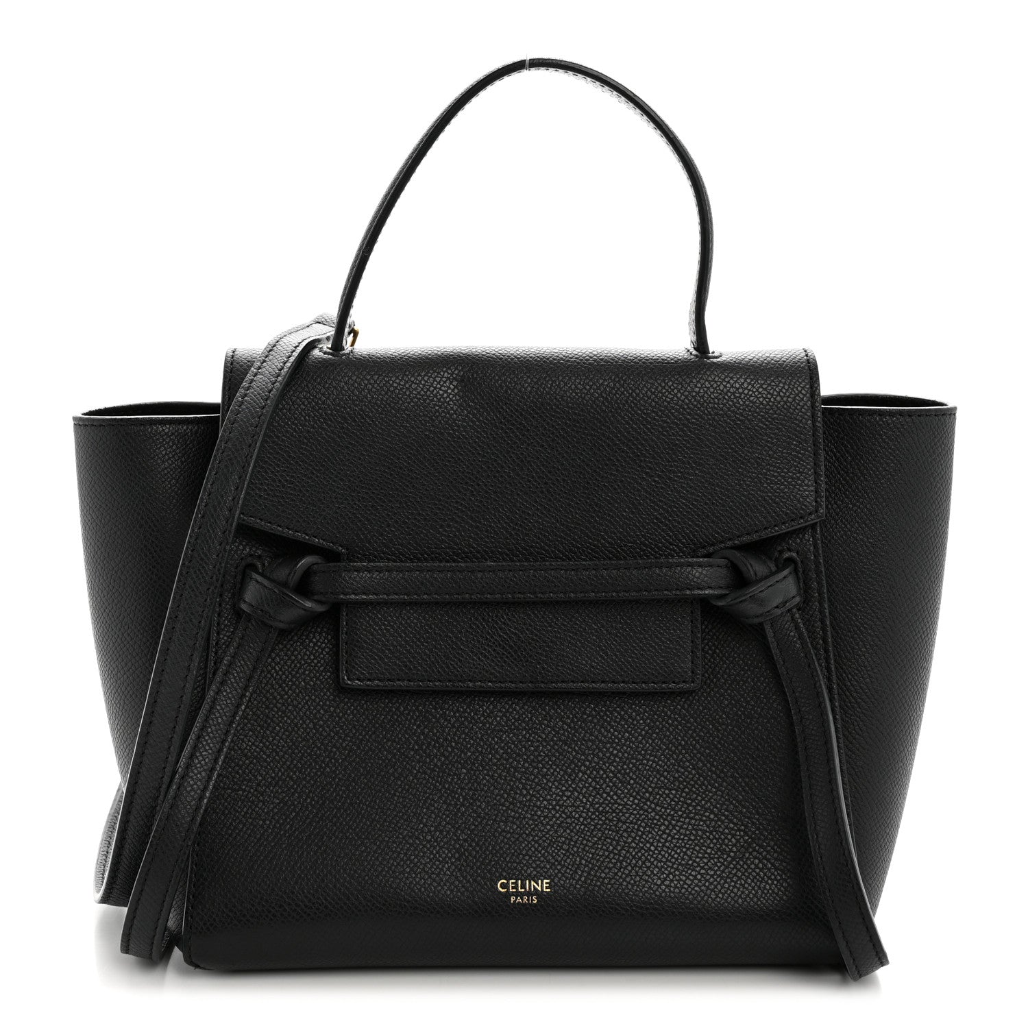 Grained Calfskin Nano Belt Bag Black