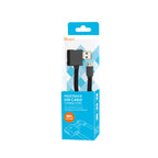 Reiko Micro Usb Piggyback Flat Liberator Usb Cable 3.2Ft In Black
