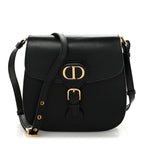 Box Calfskin Medium Bobby Frame Flap Black