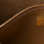 Suede Calfskin Small Souplissimo Maxi Flap Dark Beige