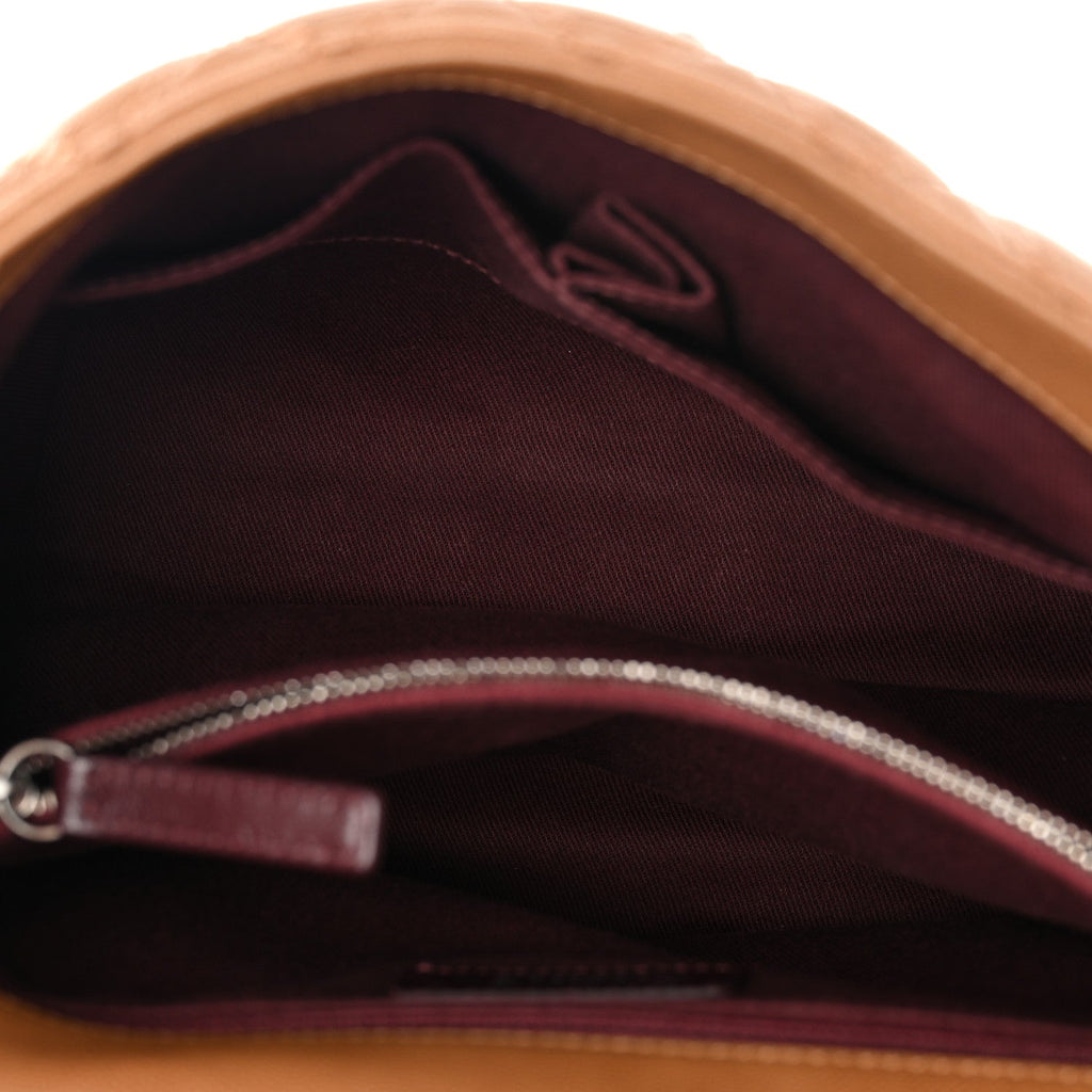Caviar Quilted Medium Coco Handle Flap Camel