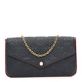 Empreinte Pochette Felicie Chain Wallet Marine Rouge