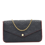 Empreinte Pochette Felicie Chain Wallet Marine Rouge