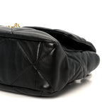 Goatskin Quilted Large Chanel 19 Flap Black