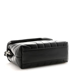 Calfskin Y Quilted Monogram Toy Loulou Crossbody Bag Black