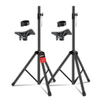 Speaker Stand Pair Height Adjustable Universal PA DJ Tripod Studio Monitor Stands Heavy Duty w 35mm Compatible Insert for Home On Stage In Studio Use Black - SS HD 2PK BLK WOB