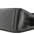 Lambskin Quilted XL Jumbo Single Flap Black
