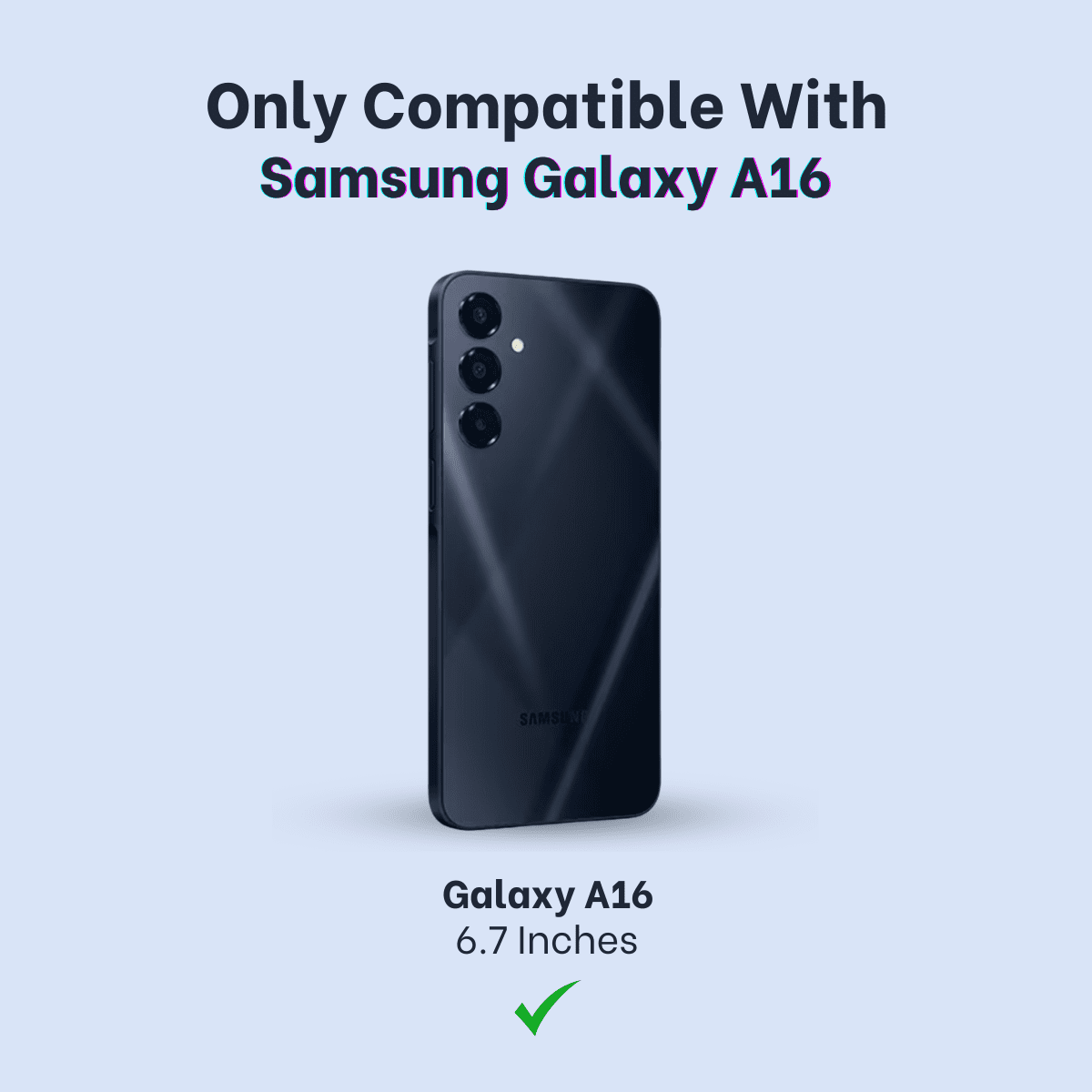 Entronix Case Compatible with Galaxy A16 - Soft-Touch Dual-Layer Sleek Cover