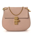 Grained Lambskin Drew Shoulder Bag Cement Pink