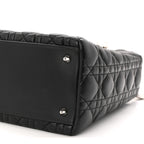 Lambskin Cannage Medium Lady Dior Black