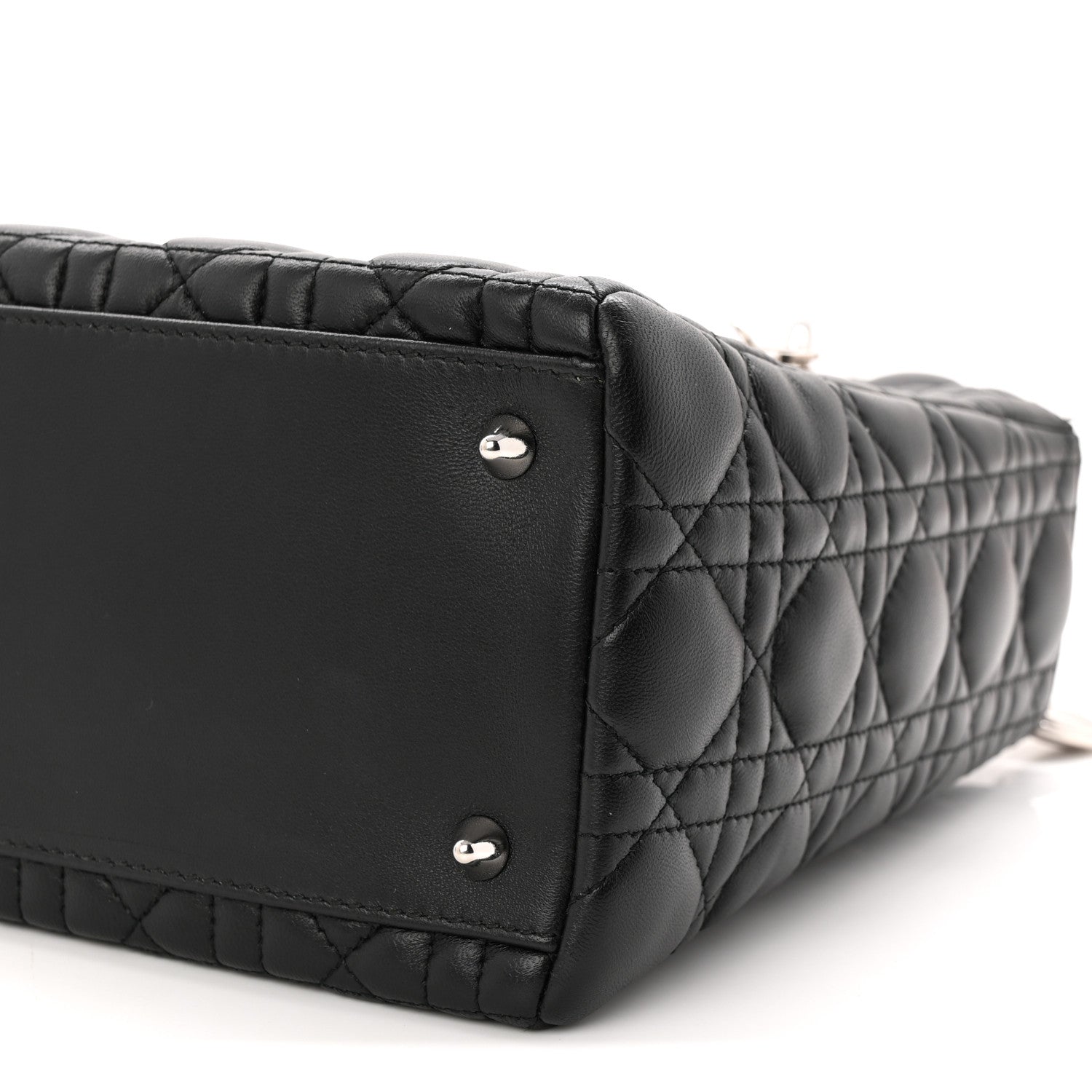 Lambskin Cannage Medium Lady Dior Black