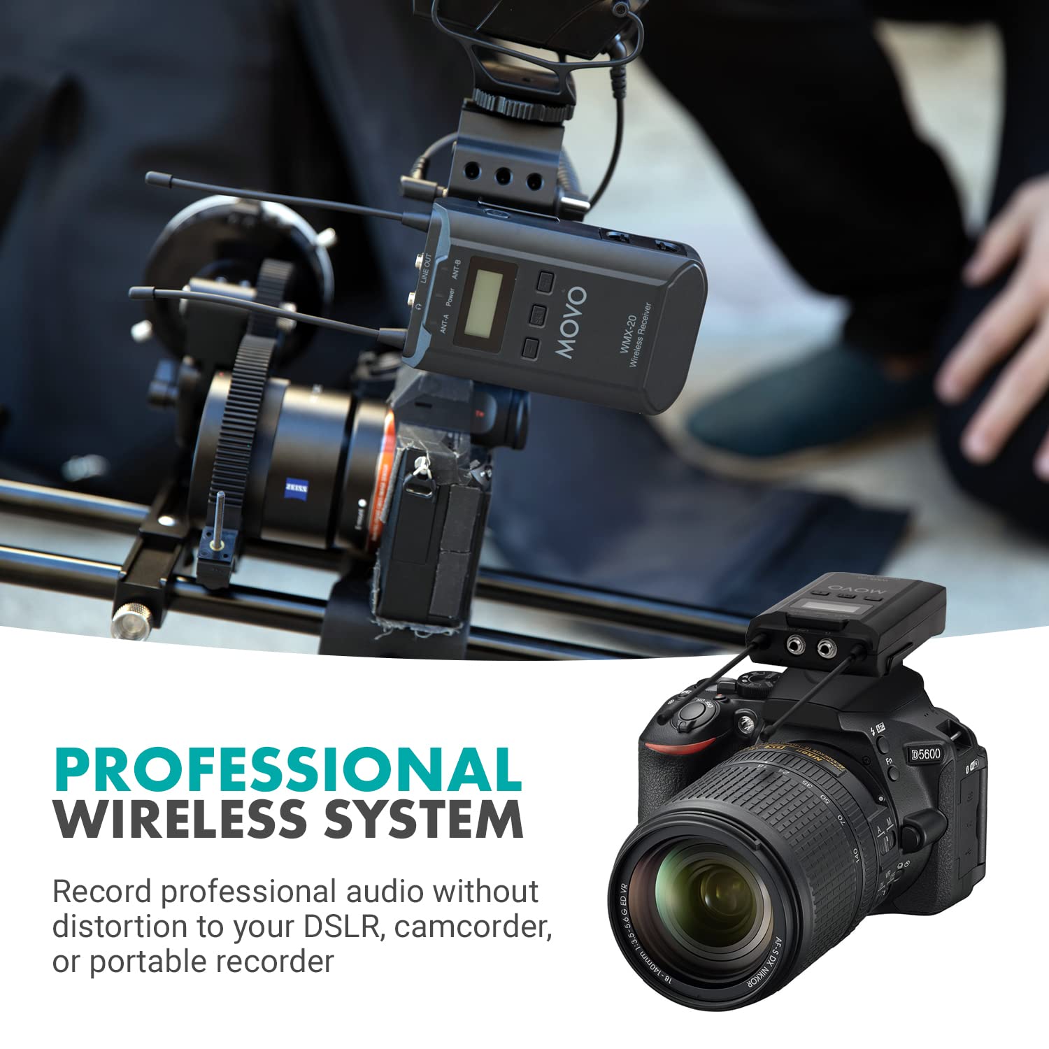 Movo WMX-20-DUO 48-Channel UHF Wireless Mic System