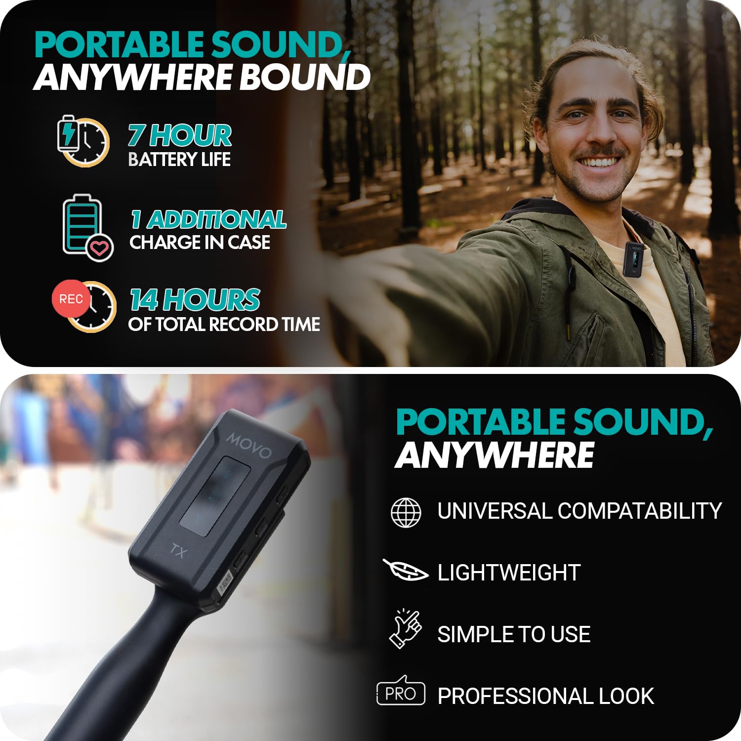Movo WMX-2-L Wireless Microphone for Lightning