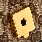 Monogram Matelasse Diagonal Small GG Marmont Shoulder Bag Beige Black