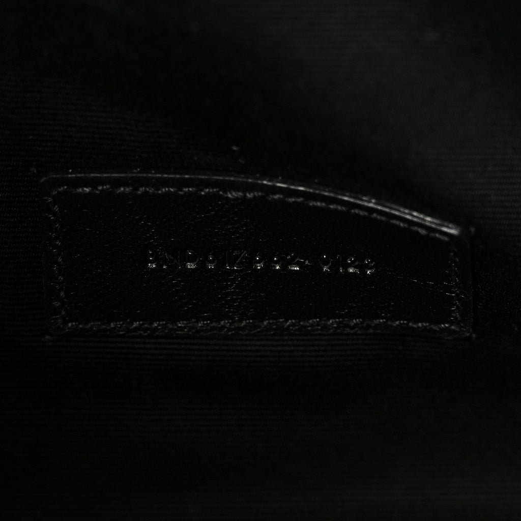 Grain De Poudre Matelasse Chevron Monogram Cassandre Flap Pouch Black