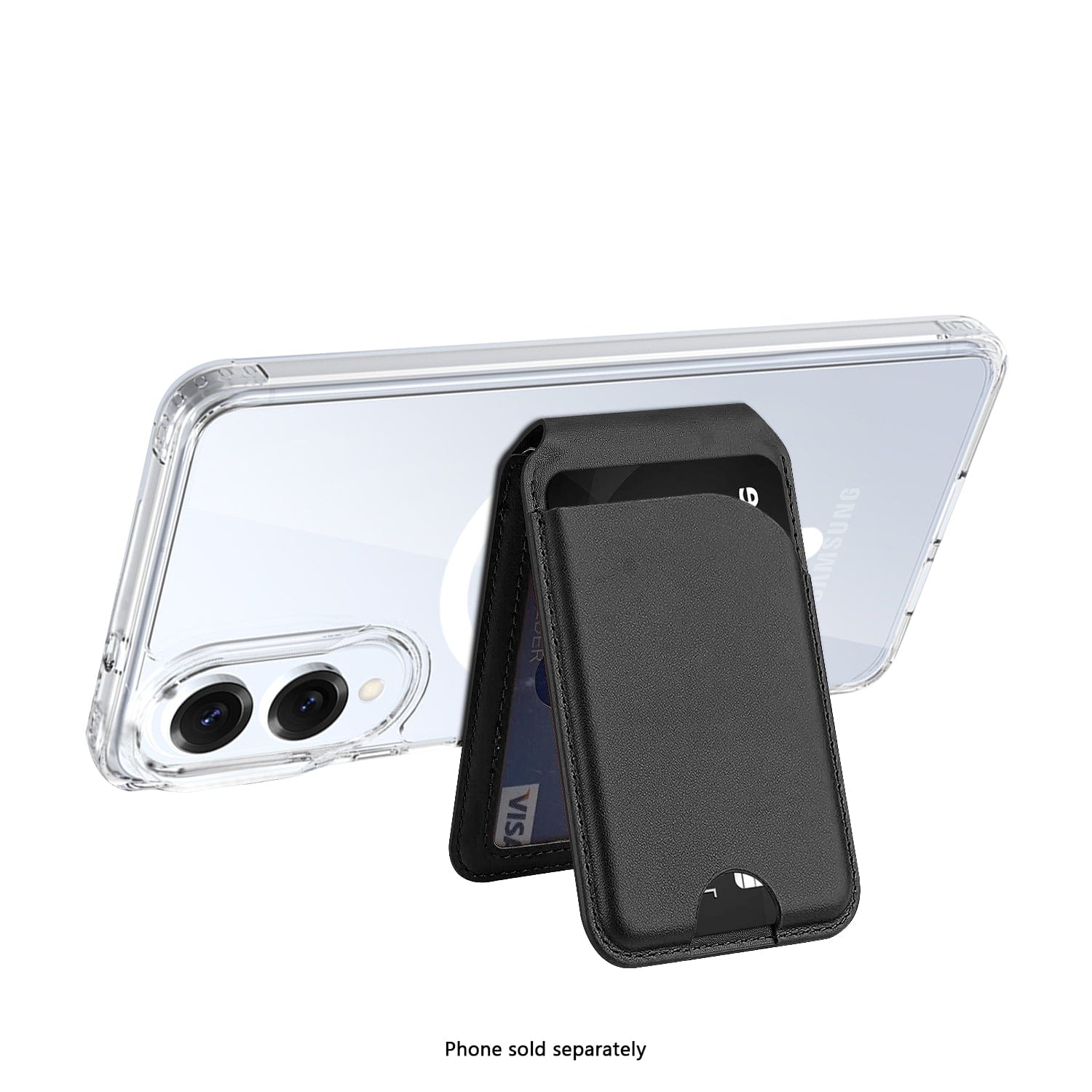 SAHARA - Venture Series Wallet Case - Samsung Galaxy S25 Edge - Clear/Scorpion Black
