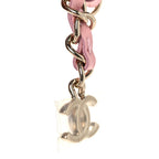 Lambskin Quilted CC In Love Heart Waist Belt Bag With Chain Light Pink
