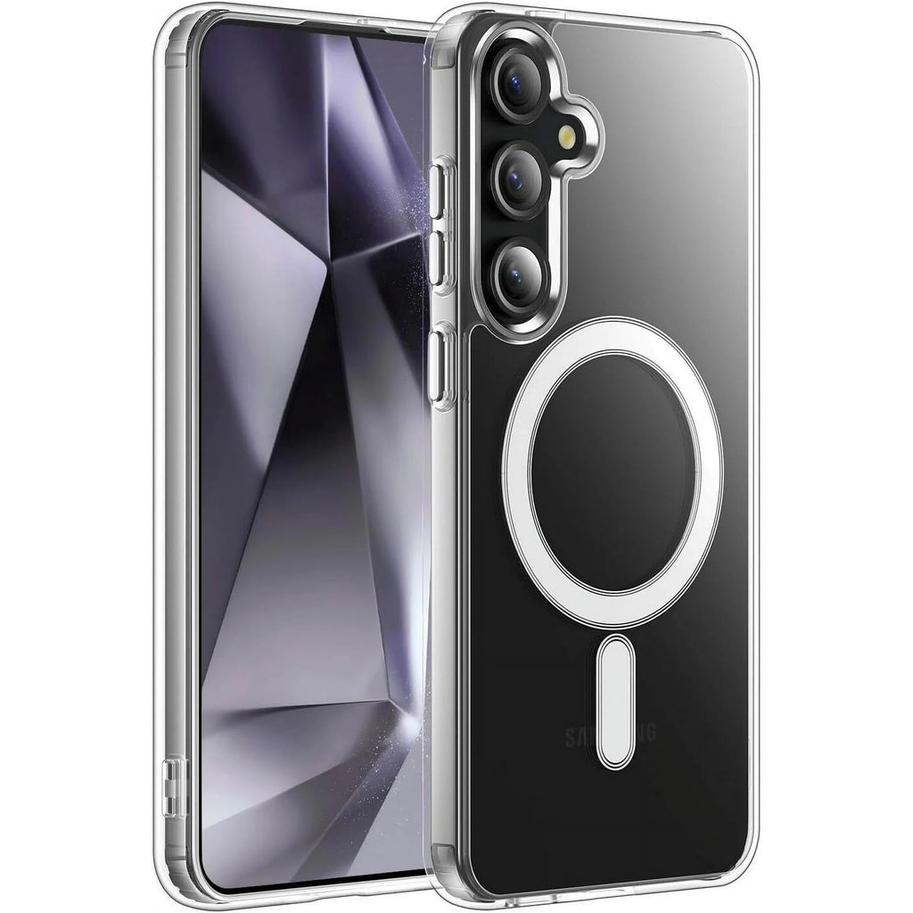 Entronix [Magnetic] Case Compatible with Galaxy S25 - [Hard Back] Slim Clear
