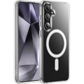 Entronix [Magnetic] Case Compatible with Galaxy S25 - [Hard Back] Slim Clear