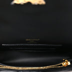 Lambskin Malletage Wallet On Chain GO-14 Black