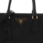 Saffiano Small Galleria Double Zip Tote Black