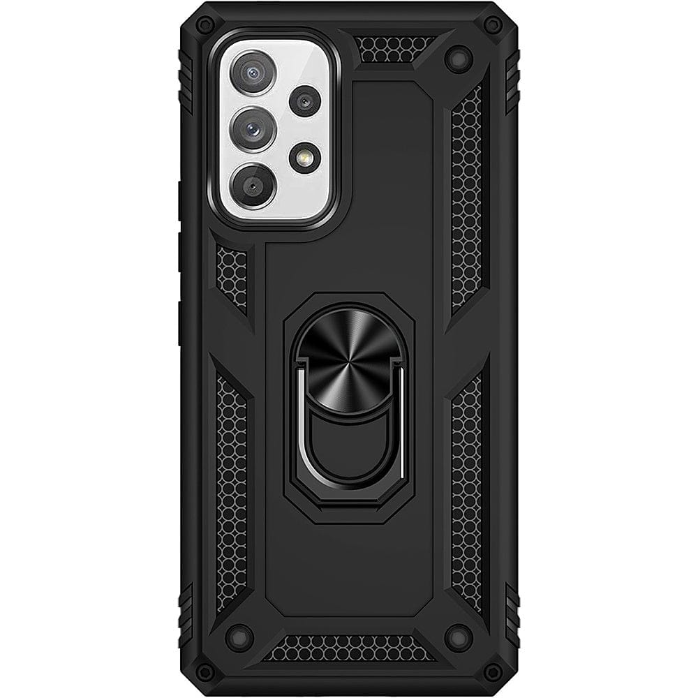 SAHARA - Black Military Kickstand Case with Belt Clip - Samsung Galaxy A53 5G