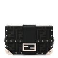 Recycled Fabric Jacquard Vitello Astro FF 1974 Mini Baguette Trunk Asfalto Black