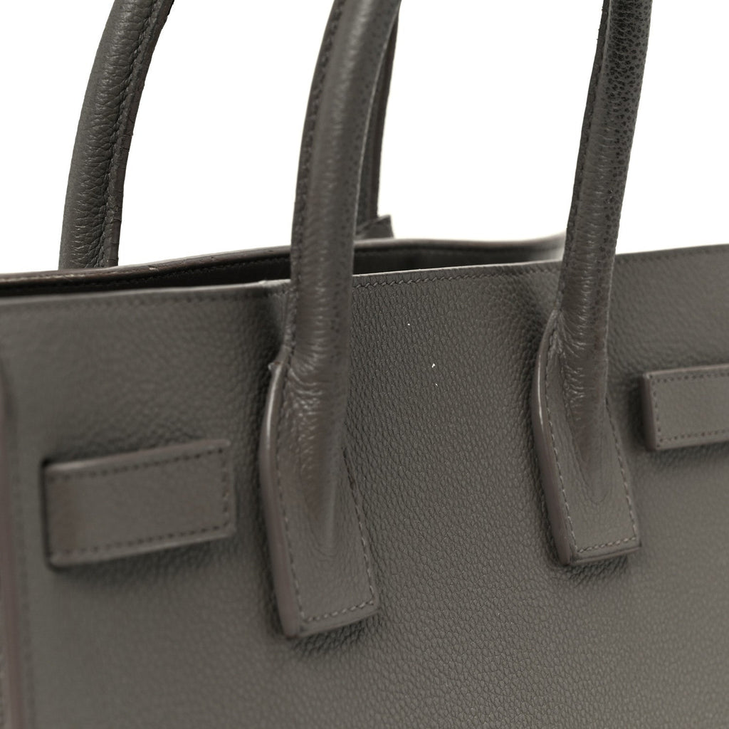 Grained Calfskin Baby Sac De Jour Fog