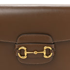 Azalea Calfskin Horsebit 1955 Shoulder Bag Brown Sugar