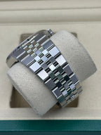 Rolex Land-Dweller 40 White Gold Oystersteel Intense White Honeycomb Motif Dial Fluted Bezel Flat Jubilee Bracelet 127334 - 2025