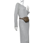 Piuma Calfskin Jumbo GG Embossed Small Belt Bag Good Taupe