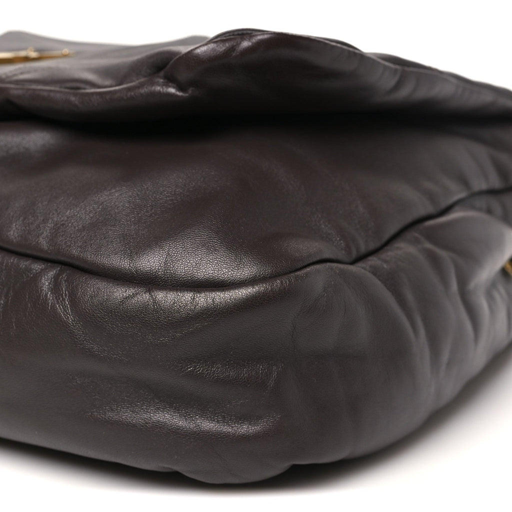 Lambskin Matelasse Monogram Large Jamie 4.3 Dark Sweet Chocolate