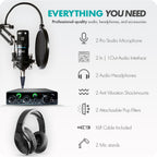 Movo PodKit2AH Podcast Equipment Bundle for 2