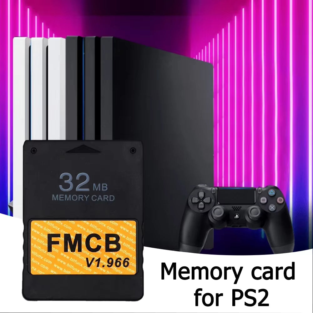2025 Free McBoot V1.966 Memory Card for All PS2 Consoles - Sony PS2 FMCB Game Saver (8MB)