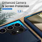 Entronix Bundle Compatible with Galaxy S25 Ultra - Soft-Touch Dual-Layer Case & 1 Clear Screen Protector