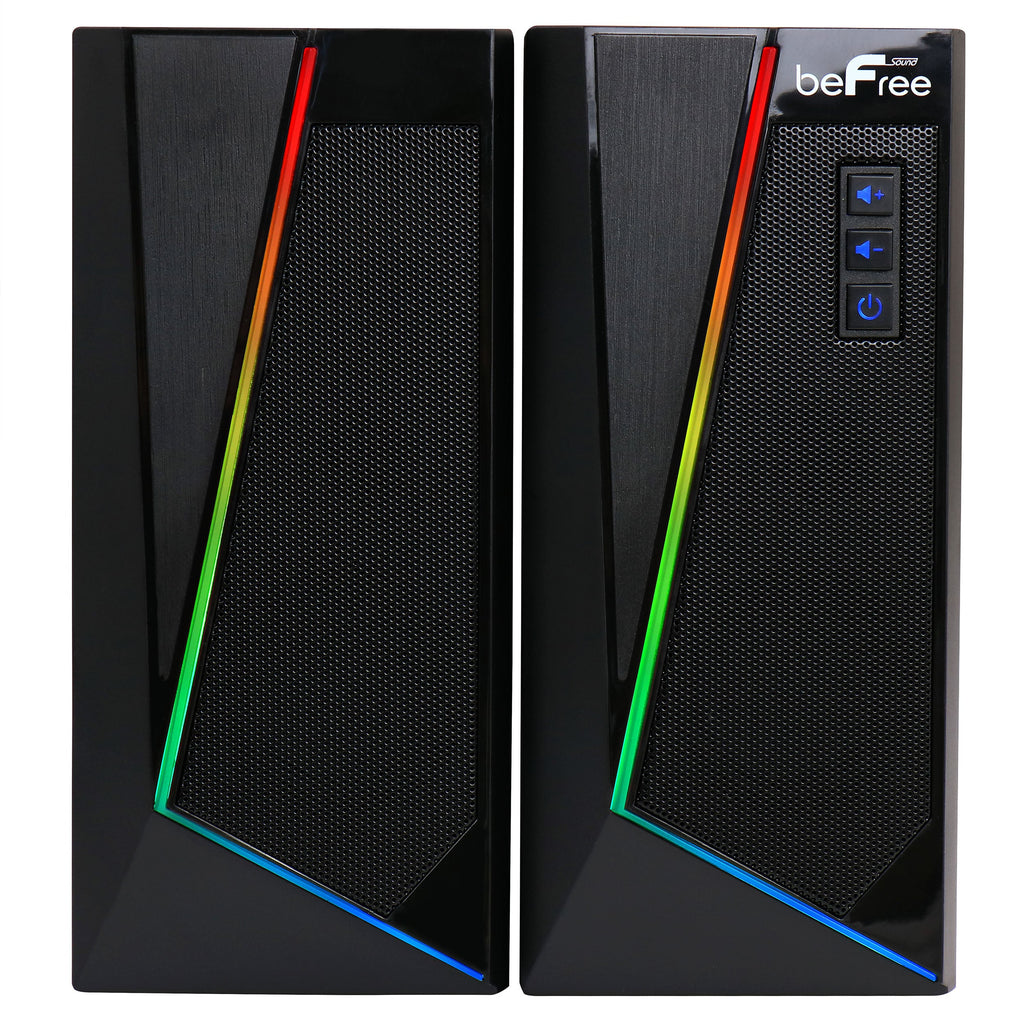 2.0 Computer Gaming Speakers with LED RGB Lights