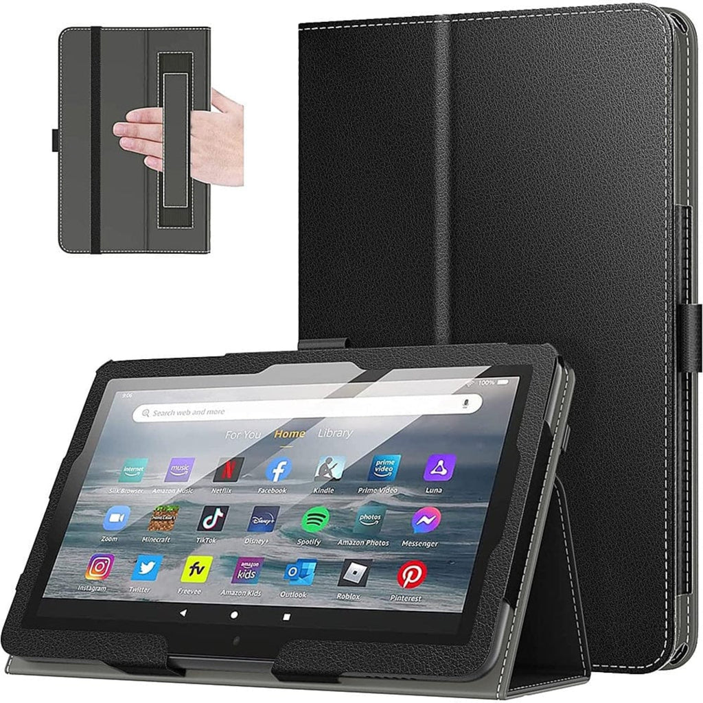 SAHARA - Hand Strap Series Folio Case for Amazon Fire 7 (2022) - Black