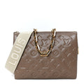 Lambskin Embossed Monogram Coussin PM Taupe