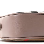 Calfskin House Check Large Camera Bag Grey Mink