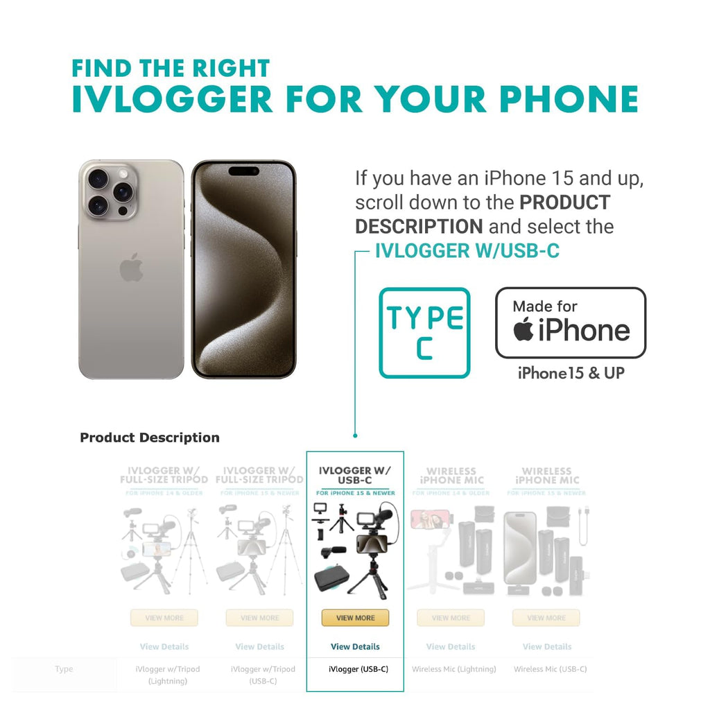 Movo iVlogger Vlogging Kit for iPhone