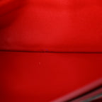 Calfskin Wallet on Chain Red