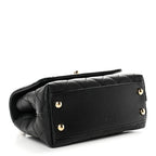 Caviar Quilted Extra Mini Coco Handle Flap Black