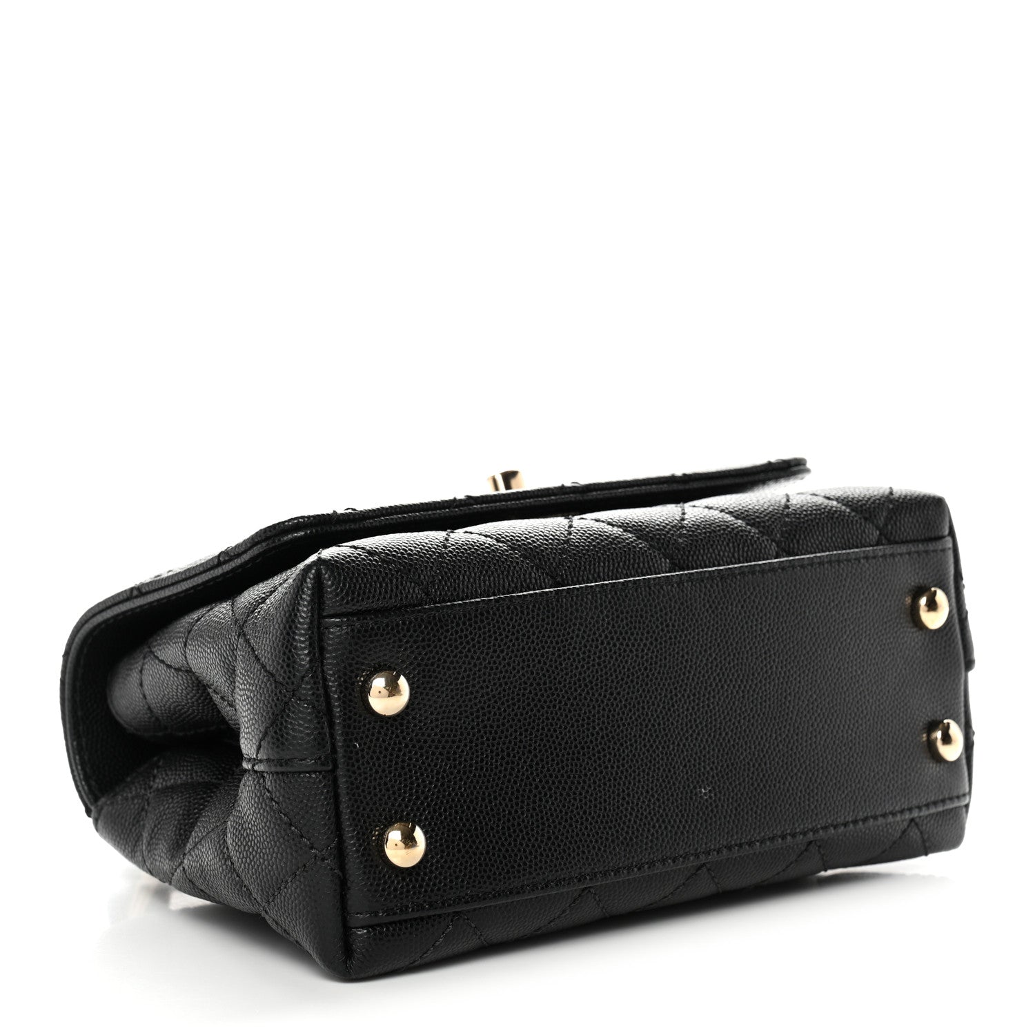 Caviar Quilted Extra Mini Coco Handle Flap Black