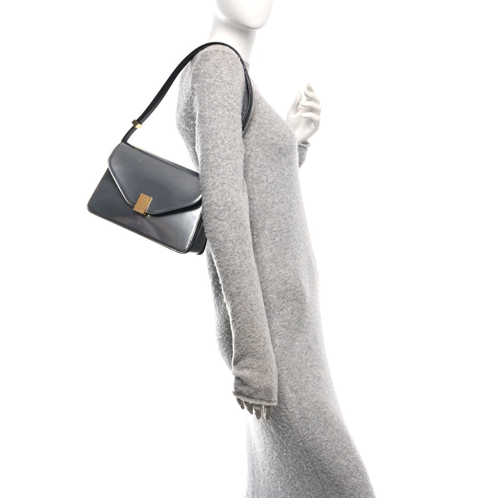 Metallic Calfskin Concerto Bag SIlver