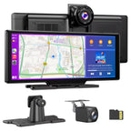 10.26" 4K Touchscreen Portable Car Stereo with Wireless CarPlay, Android Auto, Bluetooth, GPS Navigation, and Reversing Camera for Trucks