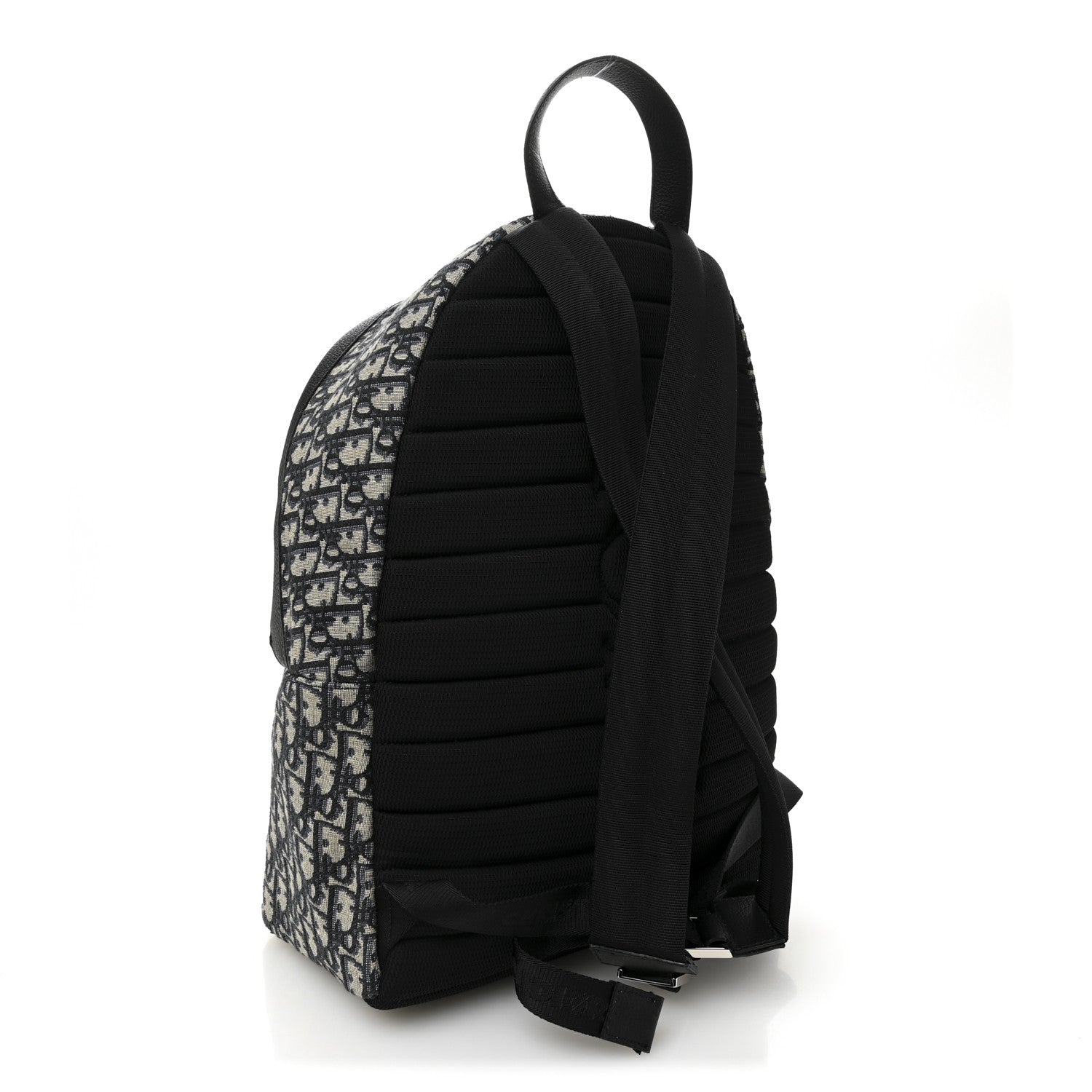 Oblique Calfskin Rider Backpack Beige Black